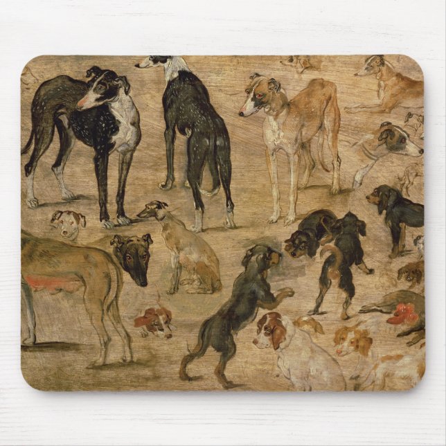 Study of Hounds, 1616 Mouse Pad (Front)