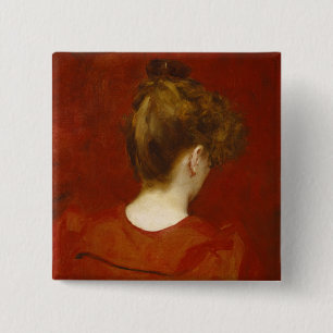 Study of Lilia, 1887 (oil on canvas) 15 Cm Square Badge