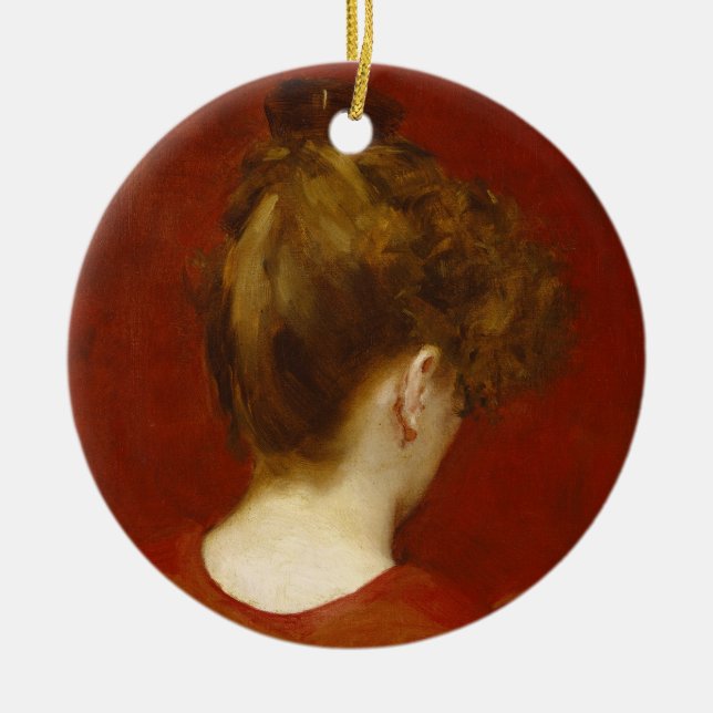Study of Lilia, 1887 (oil on canvas) Ceramic Tree Decoration (Front)