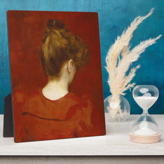 Study of Lilia, 1887 (oil on canvas) Plaque (Side)
