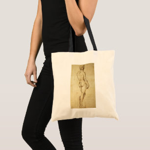 Study of Michelangelo's David Statue by Raphael Tote Bag