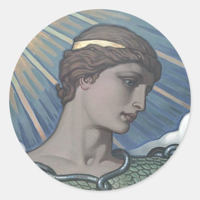 Study of Minerva Classic Round Sticker (Front)