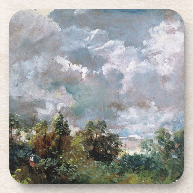 Study of Sky and Trees (oil on canvas) Coaster (Front)