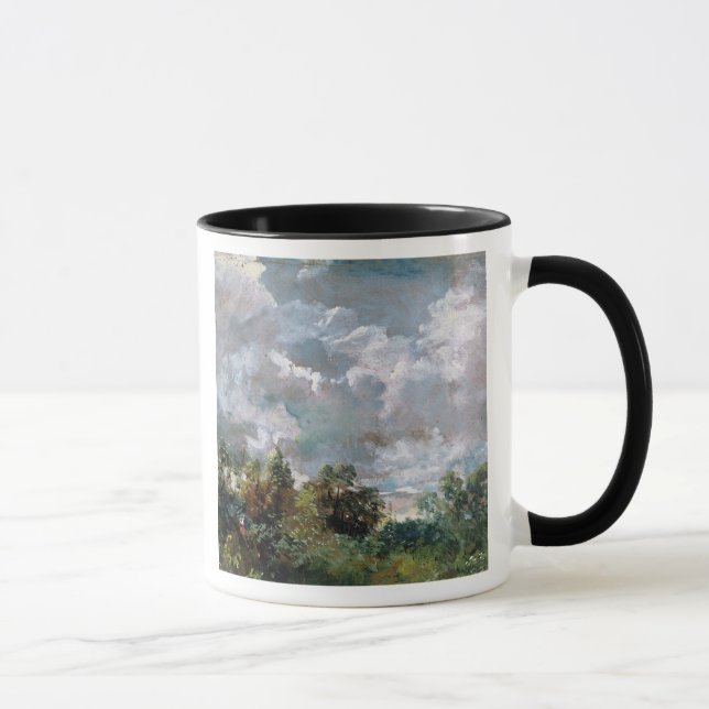 Study of Sky and Trees (oil on canvas) Mug (Right)