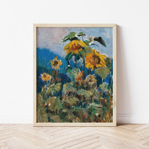 Study of Sunflowers Marie Egner Poster