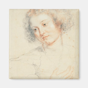 Study of the Head of St. Apollonia (drawing) Magnet