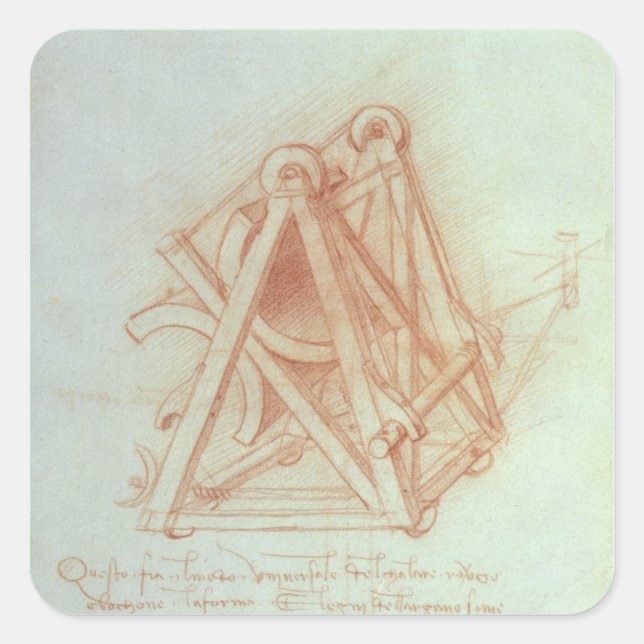 Study of the Wooden Framework with Casting Square Sticker (Front)