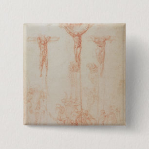 Study of Three Crosses 15 Cm Square Badge