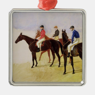 Study of Three Steeplechase Cracks: Allen McDonoug Metal Tree Decoration