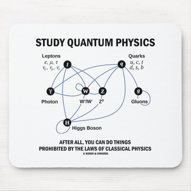 Study Quantum Physics After All You Can Do Things Mouse Pad (Front)