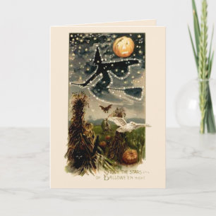 Study the Stars on Halloween Night-Card Card