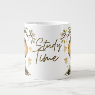 Study Time Aesthetic Typography Large Coffee Mug