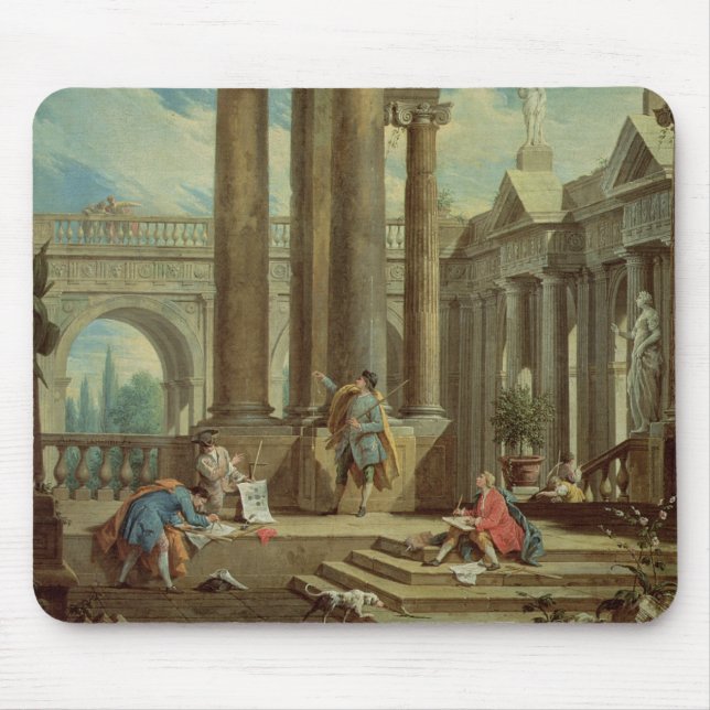 Studying Perspective among Roman Ruins Mouse Pad (Front)