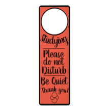 Studying - Please do no Disturb - Be Quiet