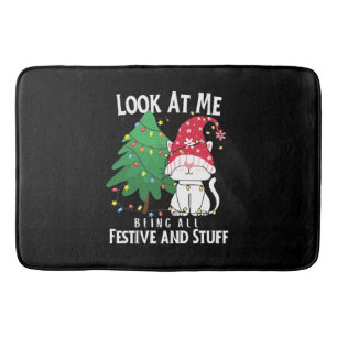 Stuff Funny Christmas Cat Bath Mat