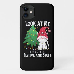 Stuff Funny Christmas Cat Case-Mate iPhone Case