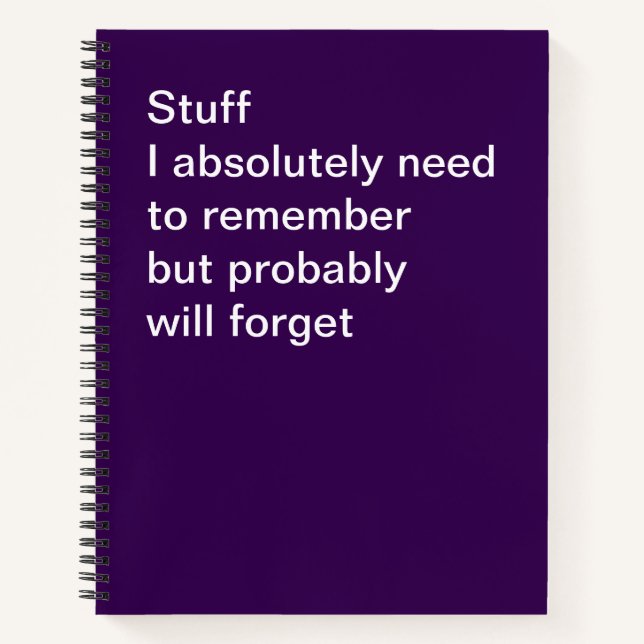 Stuff i absolutely need to remember but probably w notebook (Front)