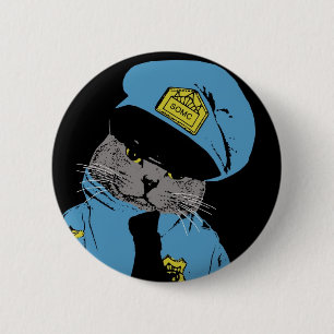 Stuff on my cat - Cop 6 Cm Round Badge