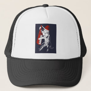 stuff on my cat - keytar trucker hat