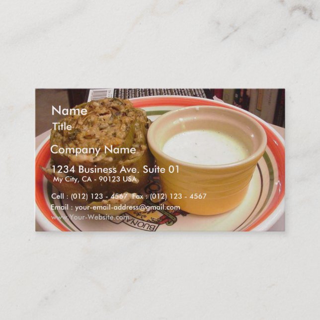 Stuffed Artichoke Business Card (Front)