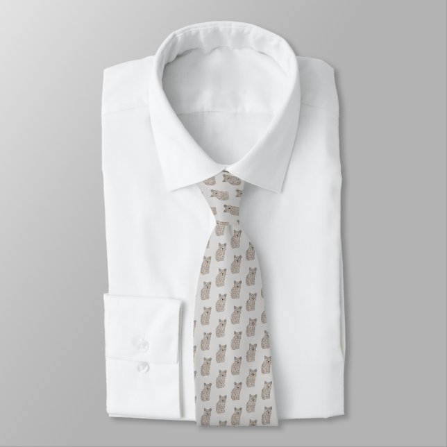 Stuffed cat tie (Tied)