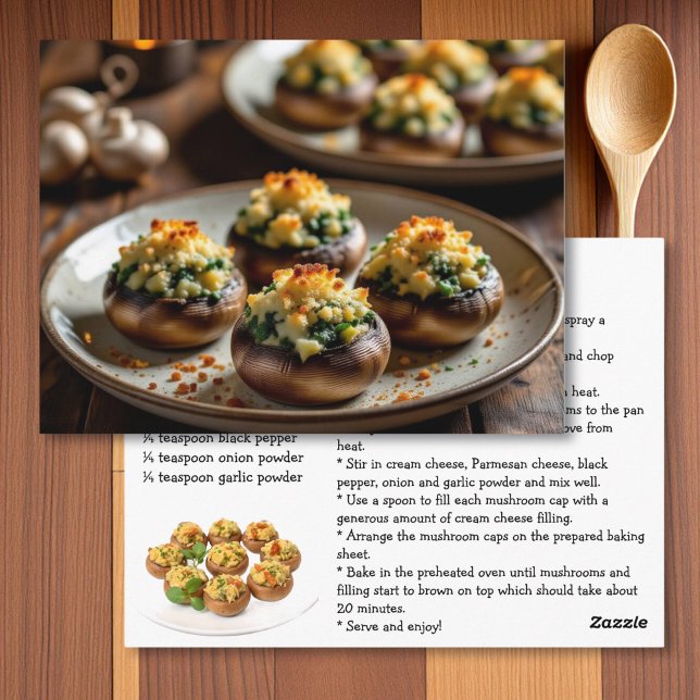Stuffed Mushroom Recipe Card (Creator Uploaded)