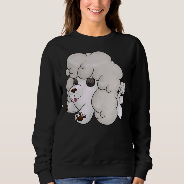 Stuffed Poodle White Sweatshirt (Front)