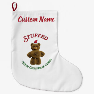 Stuffed With Christmas Cheer Large Christmas Stocking