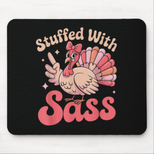 Stuffed With S Turkey Cute Nk Coquette Thanksgivin Mouse Pad