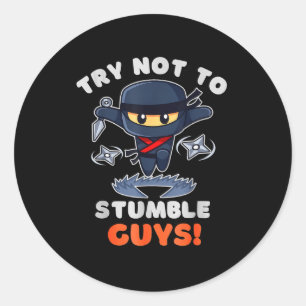Stumble Guys Ninjas Games Stumble Guys Tee Kids Classic Round Sticker