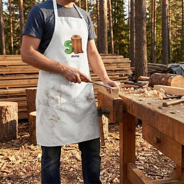 Stump Alphabet Letter S Fun Tree Stump Art  Standard Apron (Creator Uploaded)