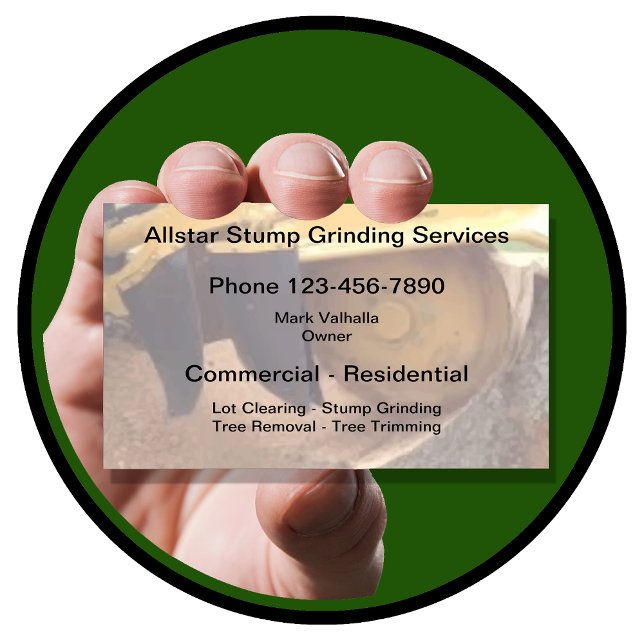 Stump Grinding And Tree Service Business Card (Creator Uploaded)