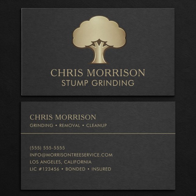 Stump Grinding Business Card (Creator Uploaded)