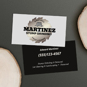 Stump Grinding Tree Service & Removal Business Card