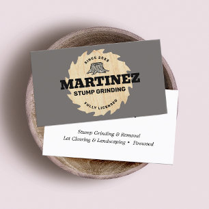 Stump Grinding Tree Service & Removal Business Card