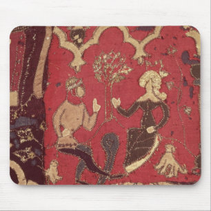 Stumpwork depicting Tristan and Isolde Mouse Pad