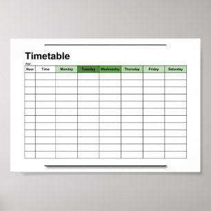 stundenplan,timetable,schedule, poster, english poster