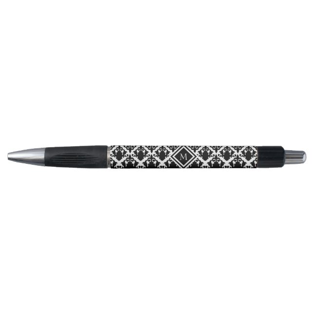 Stunnin Black and White Damask  (Front)