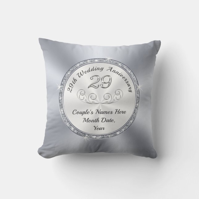 Stunning 29th Anniversary Gift Ideas for Her Cushion (Front)