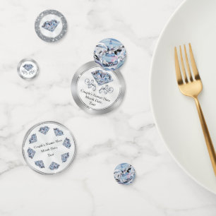 Stunning 2 Sided Personalise Diamond Confetti Bulk