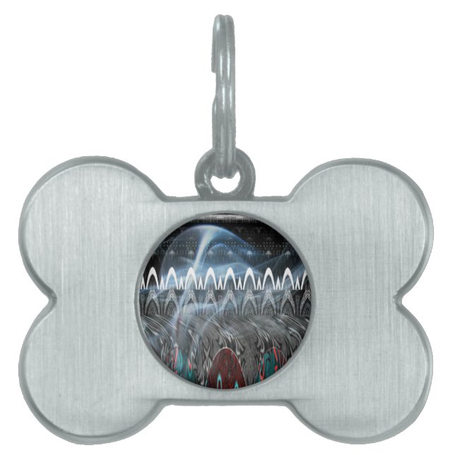 Stunning Abstract Art Print Pet ID Tag (Front)