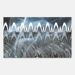 Stunning Abstract Art Print Rectangular Sticker