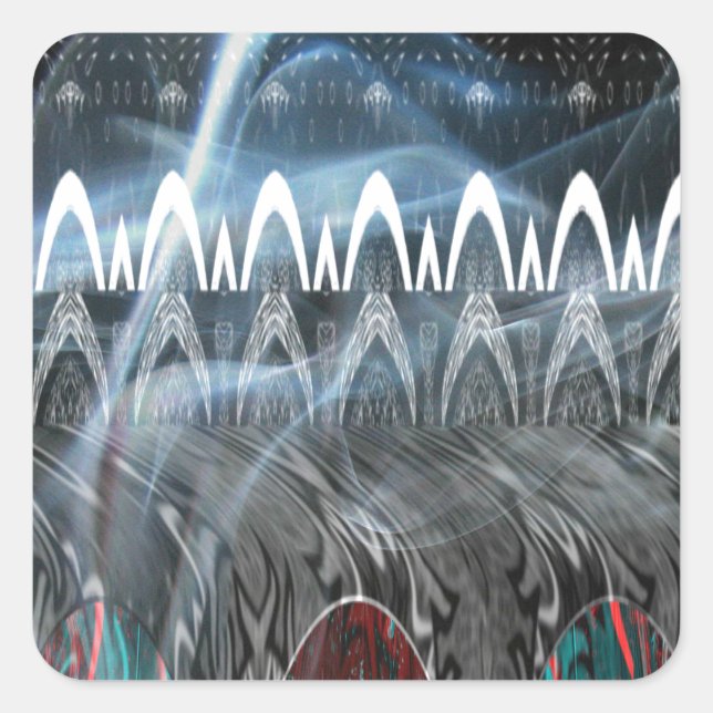 Stunning Abstract Art Print Square Sticker (Front)