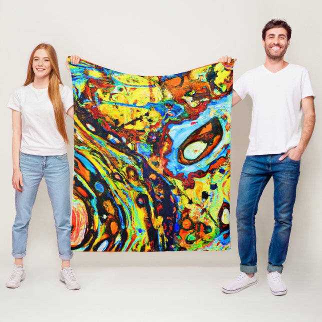 Stunning Abstract Pattern Fleece Blanket (In Situ)