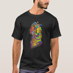 Stunning African Ethnic Tribal Woman Multicoloured T-Shirt