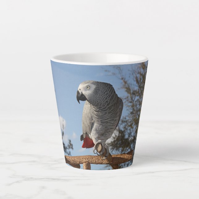 Stunning African Grey Parrot Latte Mug (Front)