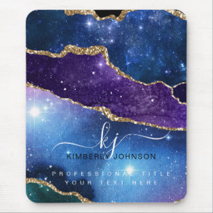 Stunning Agate Gold Glitter  Mouse Pad