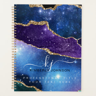 Stunning Agate Gold Glitter Planner
