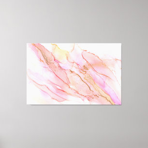 Stunning Alcohol Ink 3-Panel Wrapped Canvas Print