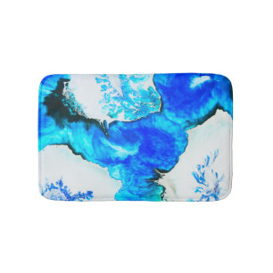 Stunning Alcohol Ink Painting Bath Mat